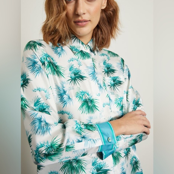 NWT Max Mara 100 % Silk Blouse & Matching Pants Set Size: M US4/6 Spring/Summer - Picture 5 of 17